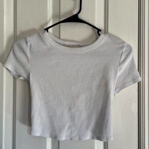 White crop top, brand is wild fable